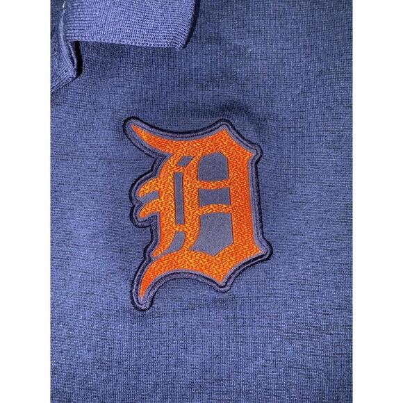 NIKE BSBL Detroit Tigers Polo Shirt Small Navy Blue Golf MLB Performance - Picture 2 of 9